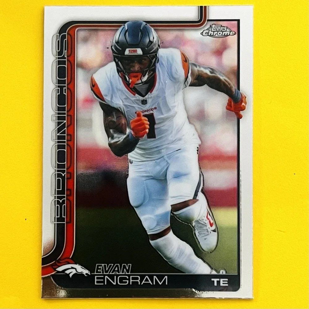 2025 Topps Chrome NFL Football Evan Engram #92 Denver Broncos